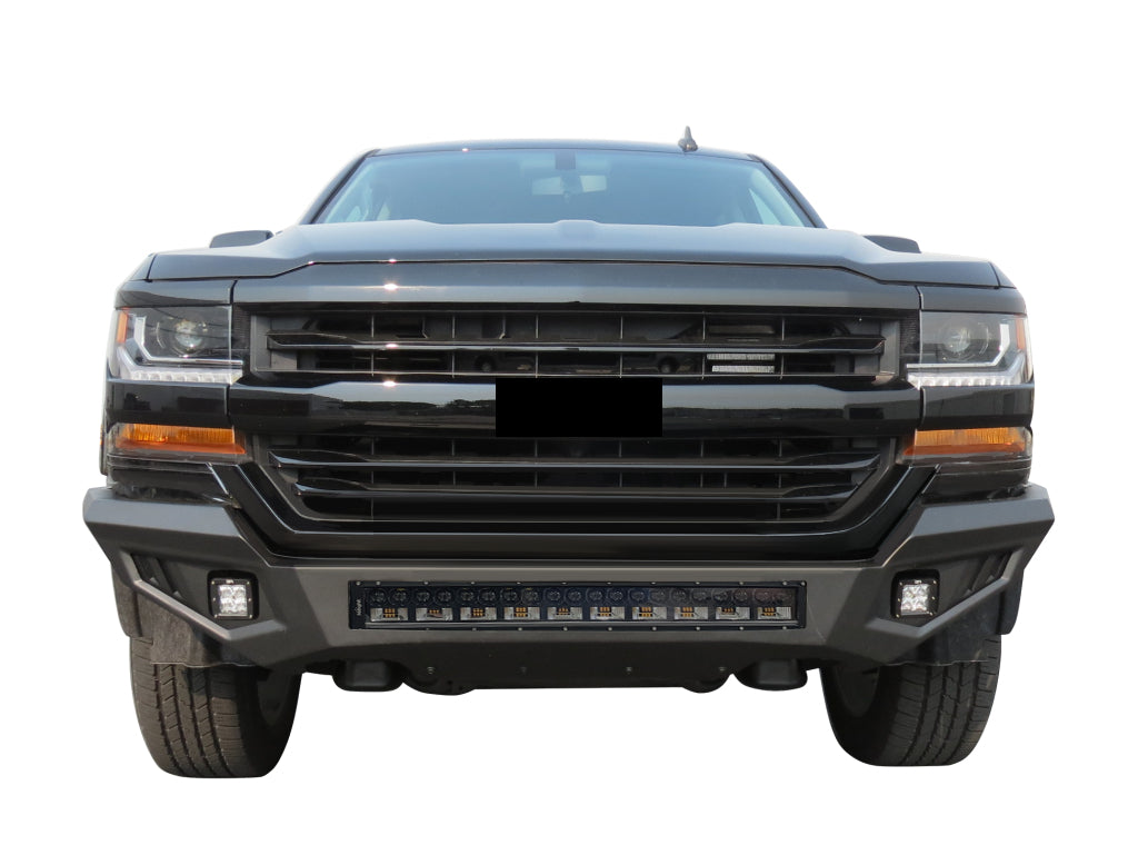 Vanguard Black Powdercoat Heavy Duty Bumpers And Grilles Front Bumpers Bumper for 2016-2018 chevrolet silverado 1500