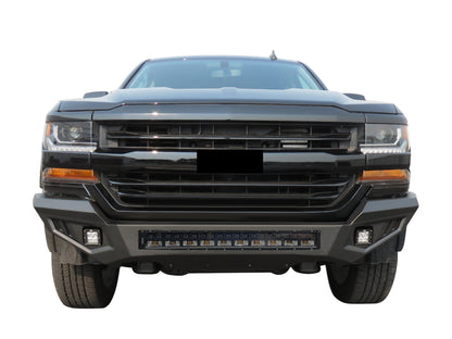 Vanguard Black Powdercoat Heavy Duty Bumpers And Grilles Front Bumpers Bumper for 2016-2018 chevrolet silverado 1500