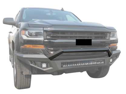 Vanguard Black Powdercoat Heavy Duty Bumpers And Grilles Front Bumpers Bumper for 2016-2018 chevrolet silverado 1500