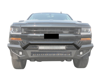 Vanguard Black Powdercoat Heavy Duty Bumpers And Grilles Front Bumpers Bumper for 2016-2018 chevrolet silverado 1500