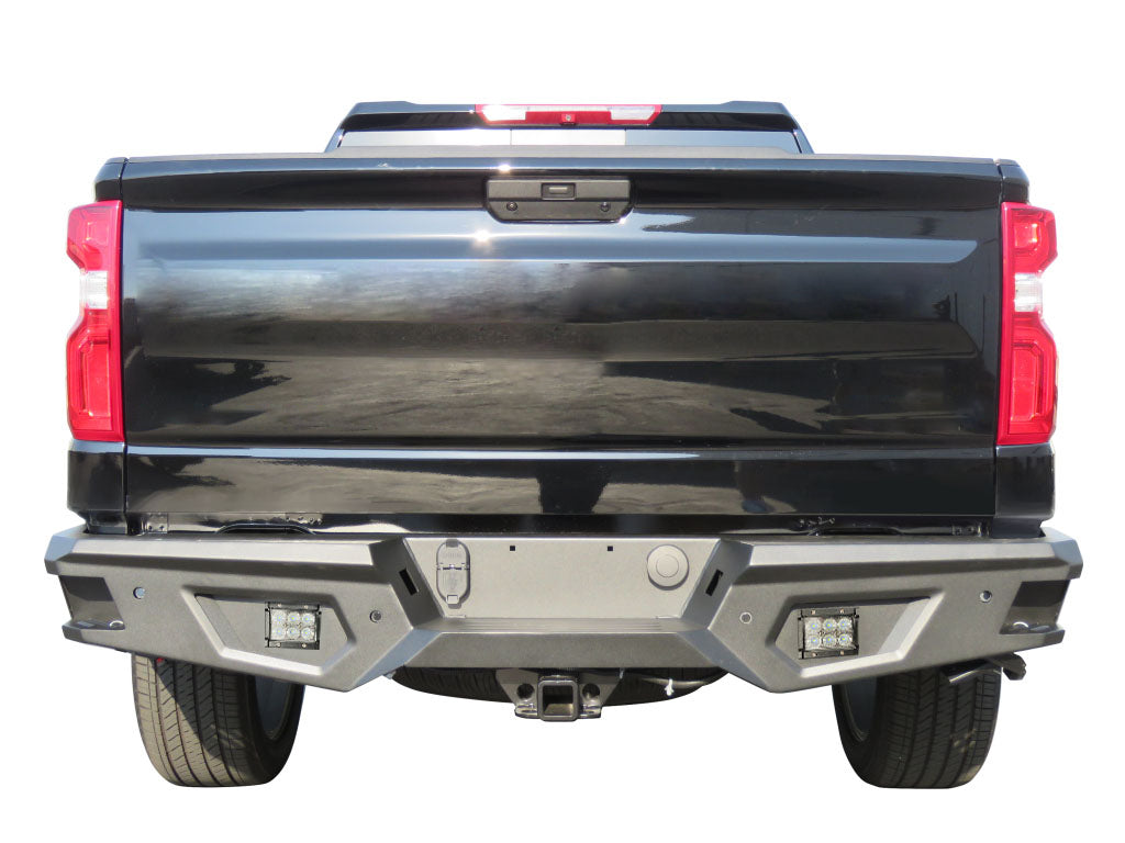 Vanguard Black Powdercoat Heavy Duty Bumpers And Grilles Rear Bumpers Bumper for 2014-2018 gmc sierra 1500