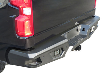 Vanguard Black Powdercoat Heavy Duty Bumpers And Grilles Rear Bumpers Bumper for 2014-2018 chevrolet silverado 1500
