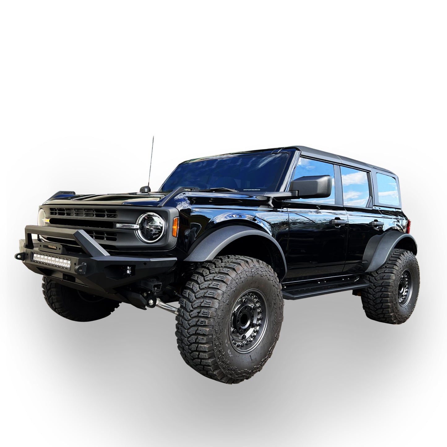 Vanguard Black Powdercoat Heavy Duty Bumpers And Grilles Front Bumpers Bumper for 2021-2024 ford bronco