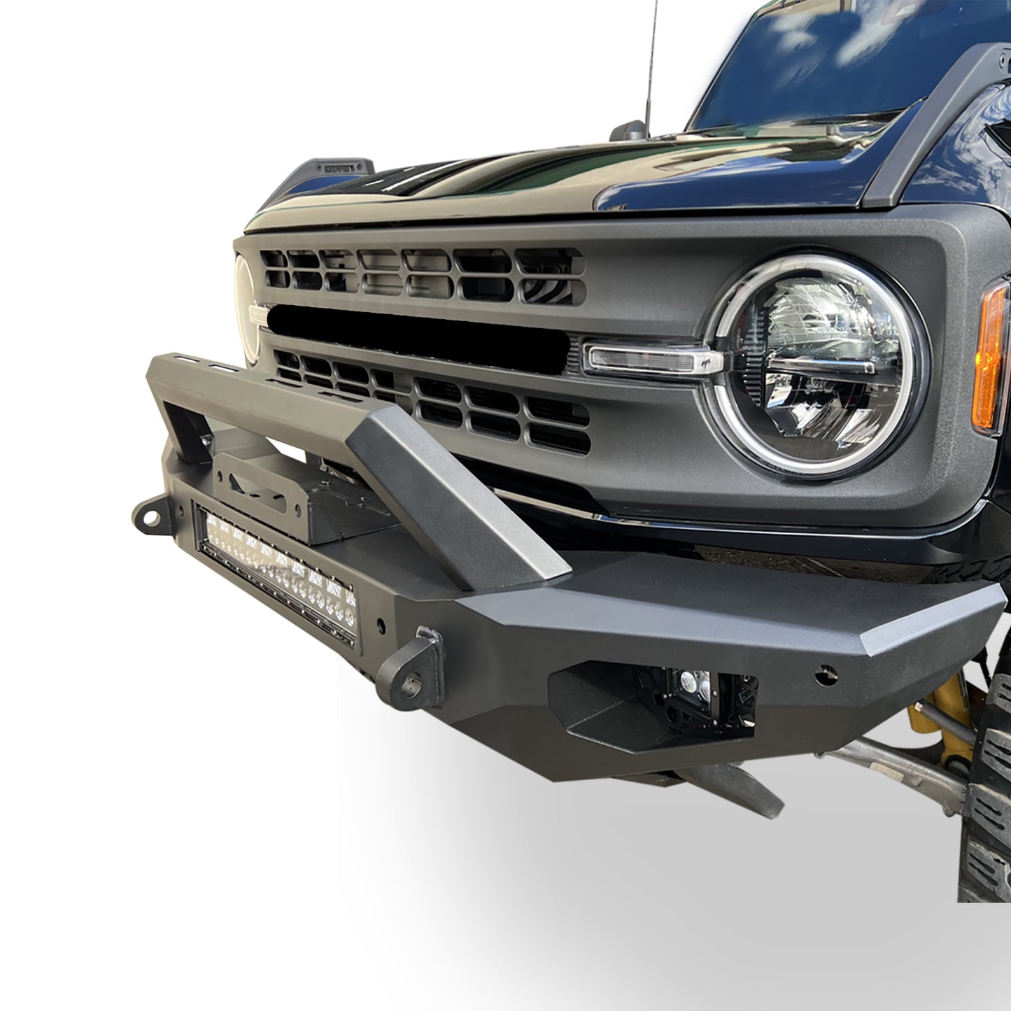 Vanguard Black Powdercoat Heavy Duty Bumpers And Grilles Front Bumpers Bumper for 2021-2024 ford bronco