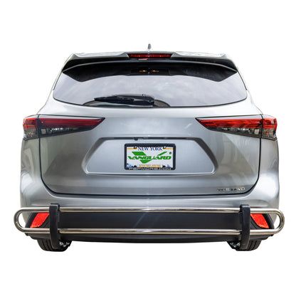 Vanguard Stainless Steel Rear Guards Rear Bumper Guards Bumper Guard for 2020-2024 toyota highlander