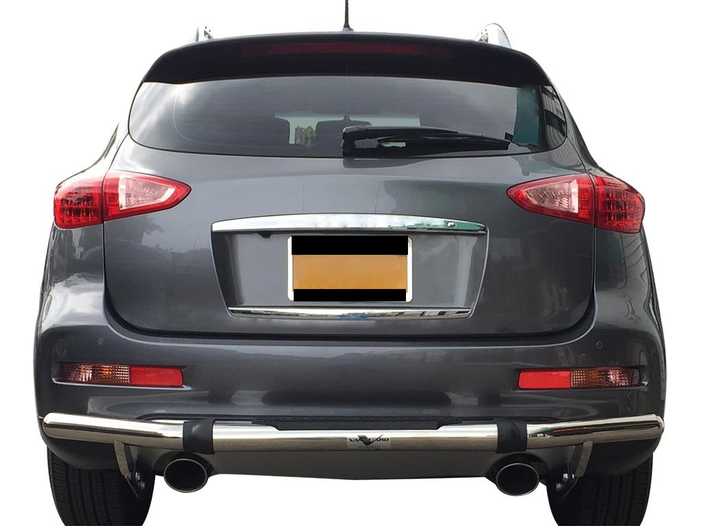 Vanguard Stainless Steel Rear Guards Rear Bumper Guards Bumper Guard for 2014-2017 infiniti qx50 nan