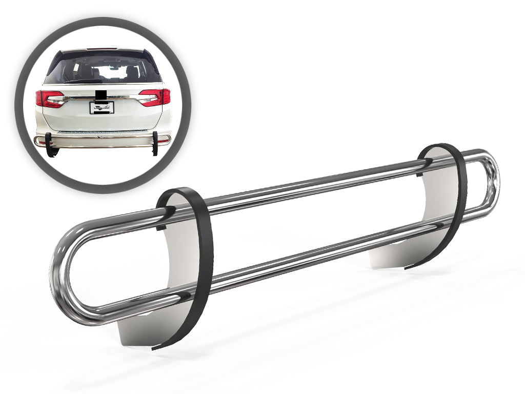 Vanguard Stainless Steel Rear Guards Rear Bumper Guards Bumper Guard for 2018-2024 honda odyssey nan