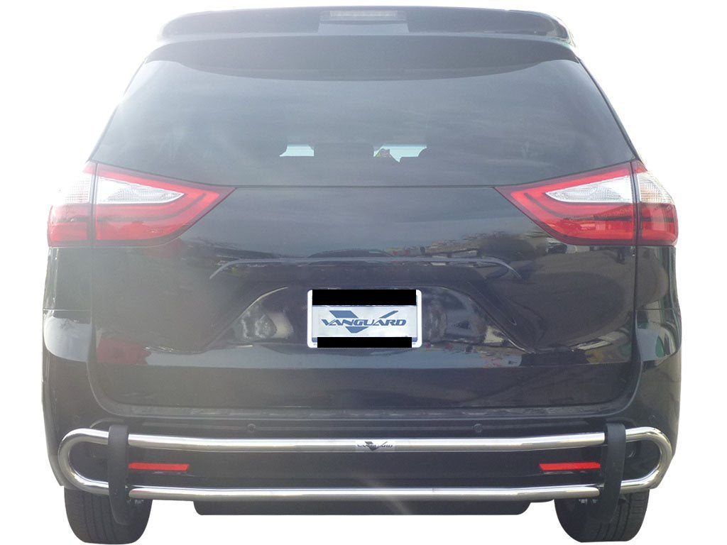 Vanguard Stainless Steel Rear Guards Rear Bumper Guards Bumper Guard for 2004-2020 toyota sienna nan