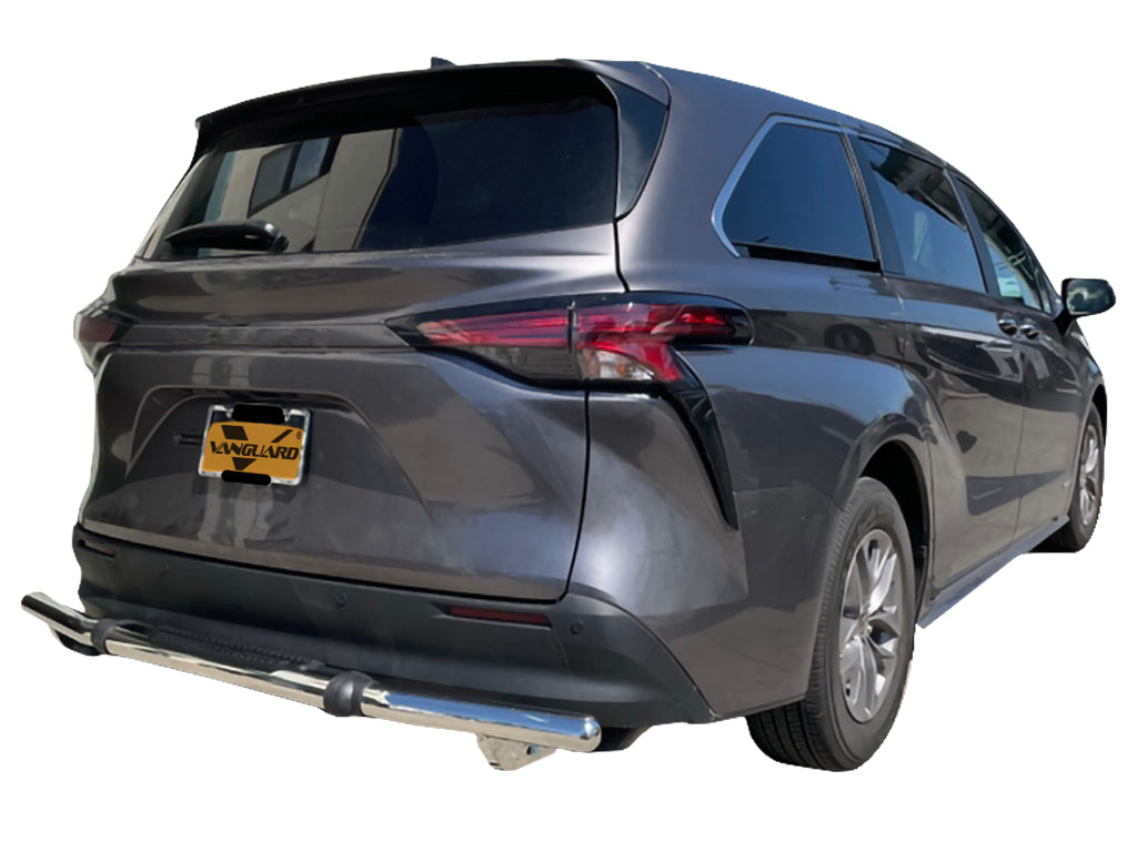 Vanguard Stainless Steel Rear Guards Rear Bumper Guards Bumper Guard for 2021-2025 toyota sienna