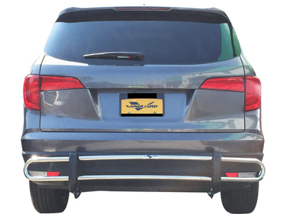 Vanguard Stainless Steel Rear Guards Rear Bumper Guards Bumper Guard for 2016-2022 honda pilot nan