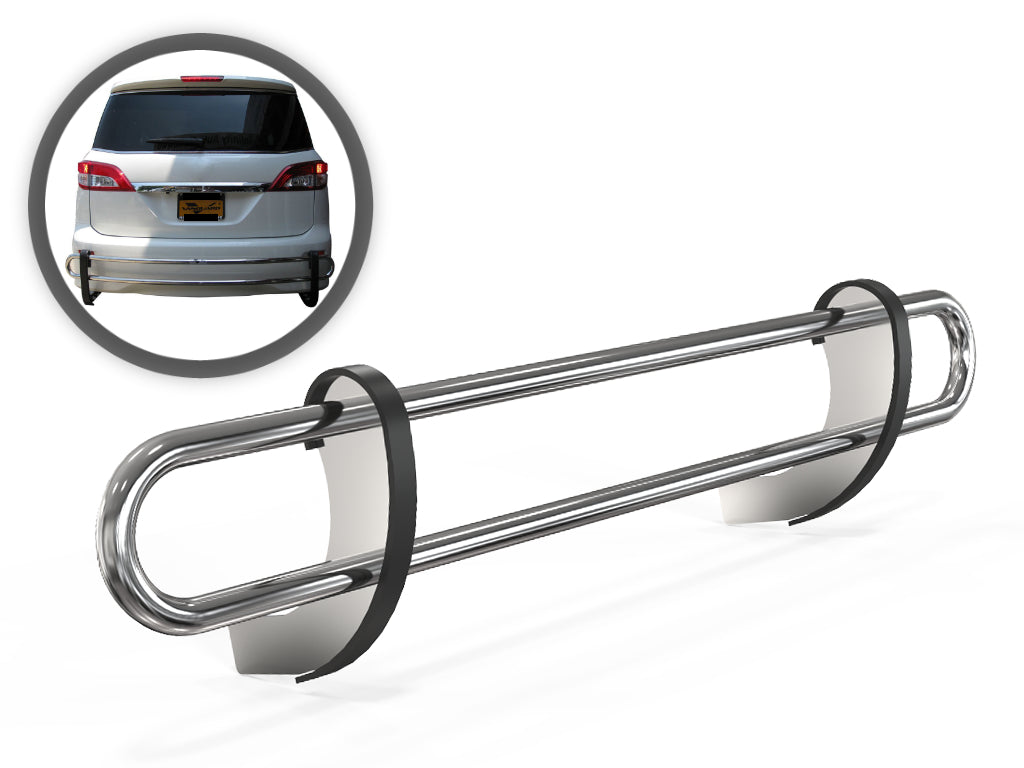 Vanguard Stainless Steel Rear Guards Rear Bumper Guards Bumper Guard for 2011-2017 nissan quest nan