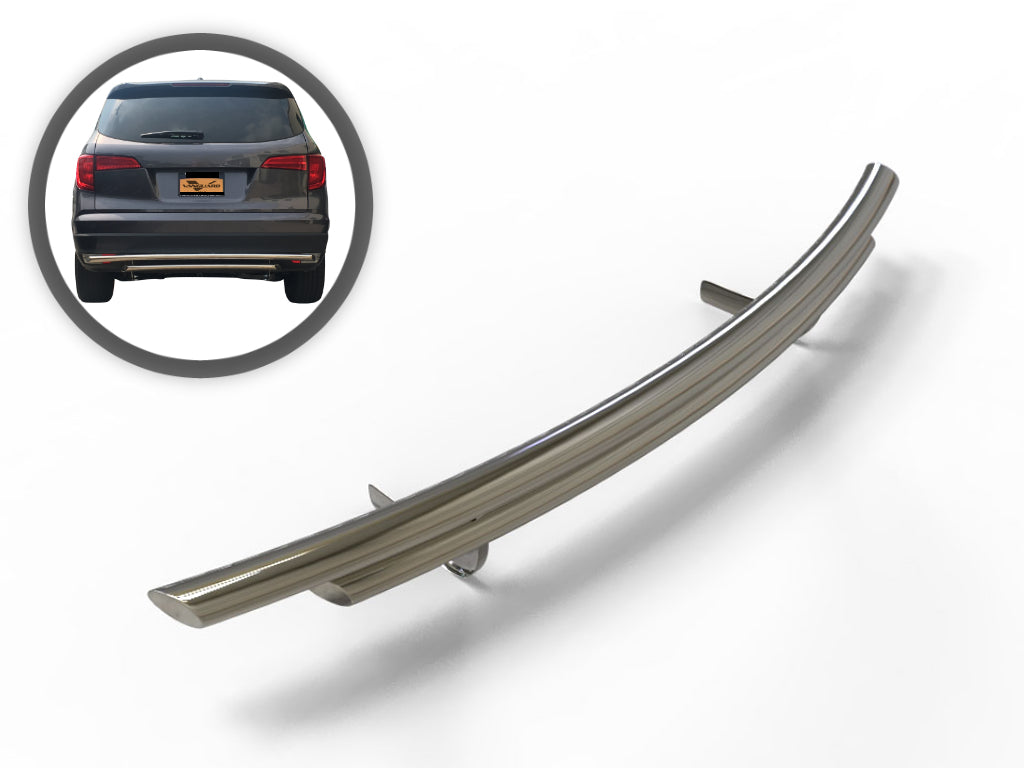 Vanguard Stainless Steel Rear Guards Rear Bumper Guards Bumper Guard for 2016-2019 honda pilot nan