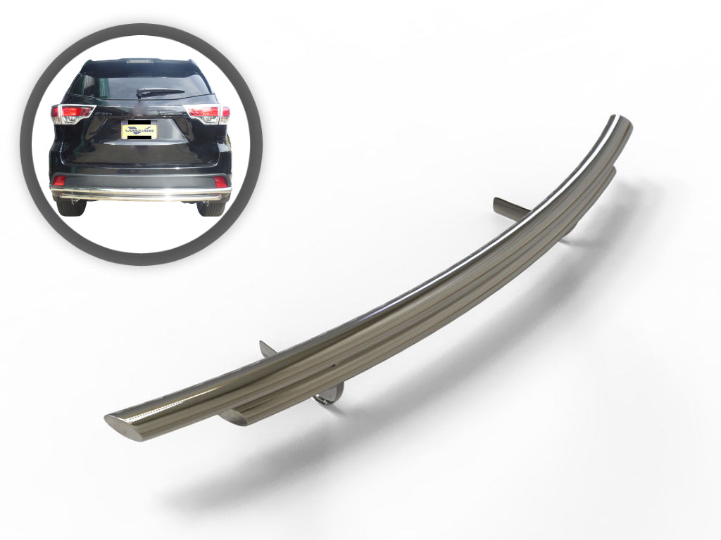 Vanguard Stainless Steel Rear Guards Rear Bumper Guards Bumper Guard for 2001-2019 toyota highlander nan