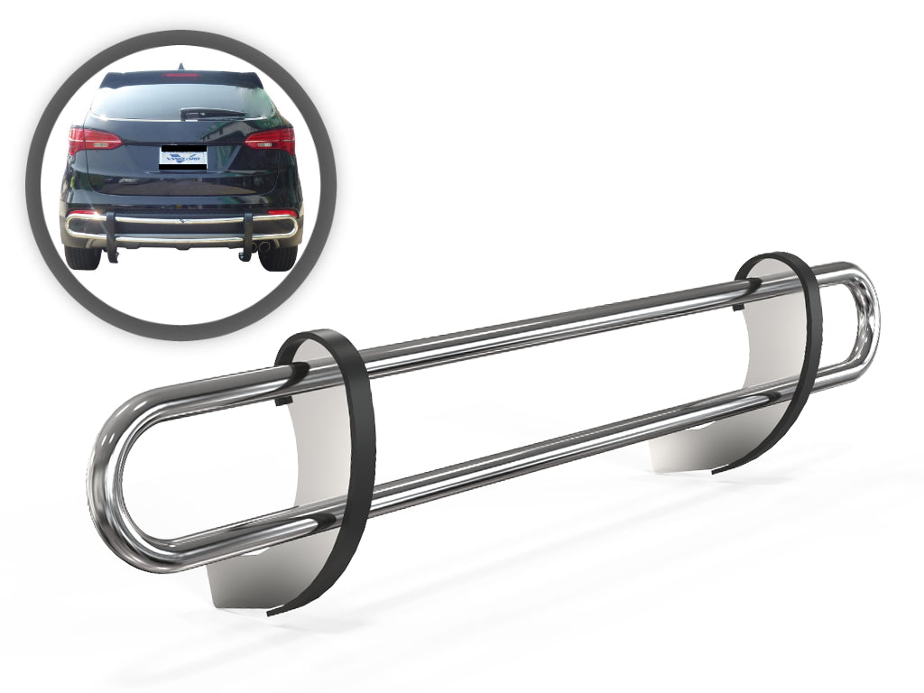 Vanguard Stainless Steel Rear Guards Rear Bumper Guards Bumper Guard for 2013-2018 hyundai santa fe nan
