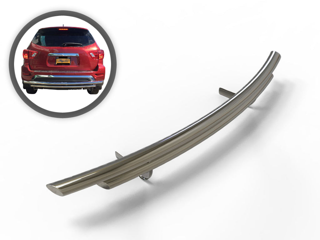 Vanguard Stainless Steel Rear Guards Rear Bumper Guards Bumper Guard for 2013-2020 nissan pathfinder nan