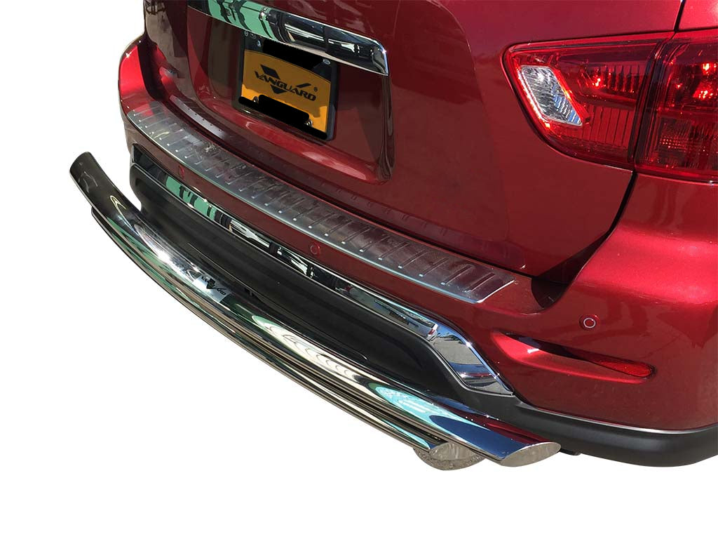 Vanguard Stainless Steel Rear Guards Rear Bumper Guards Bumper Guard for 2013-2020 nissan pathfinder nan