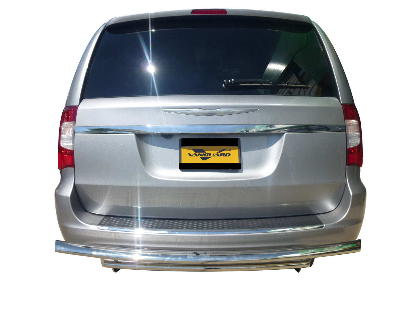 Vanguard Stainless Steel Rear Guards Rear Bumper Guards Bumper Guard for 2008-2020 dodge grand caravan nan