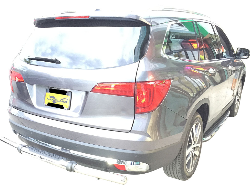 Vanguard Stainless Steel Rear Guards Rear Bumper Guards Bumper Guard for 2016-2022 honda pilot nan