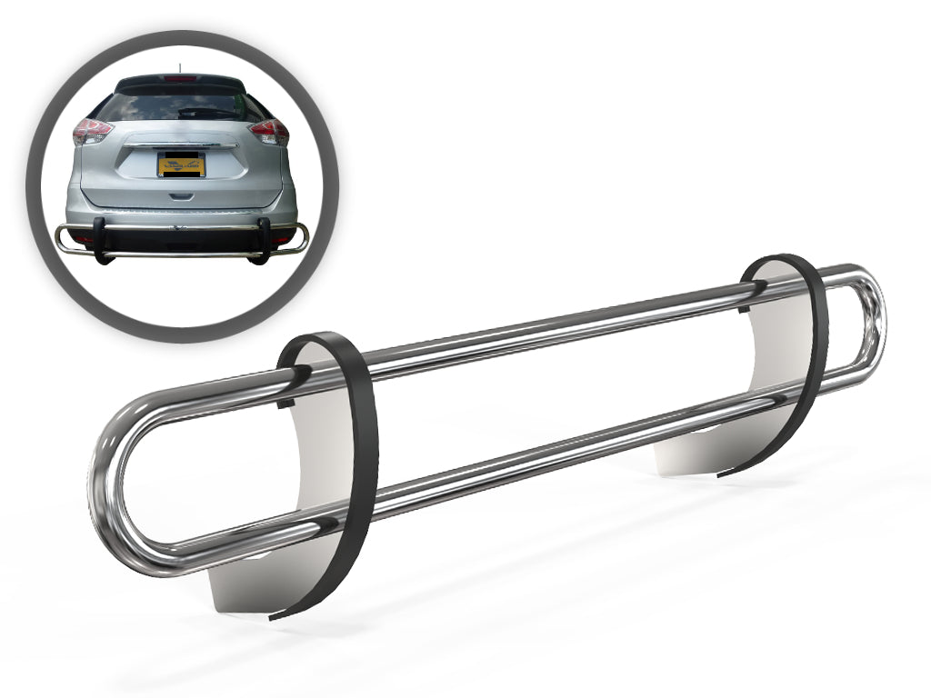 Vanguard Stainless Steel Rear Guards Rear Bumper Guards Bumper Guard for 2014-2018 nissan rogue nan