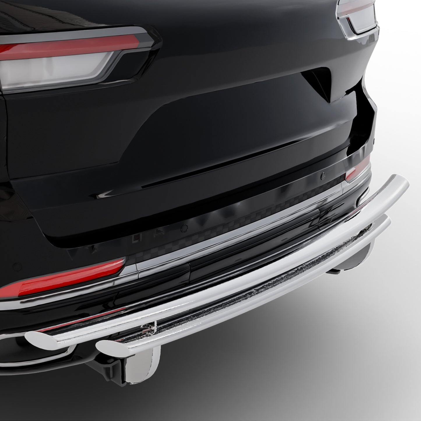 Vanguard Stainless Steel Rear Guards Rear Bumper Guards Bumper Guard for 2021-2024 jeep grand cherokee l