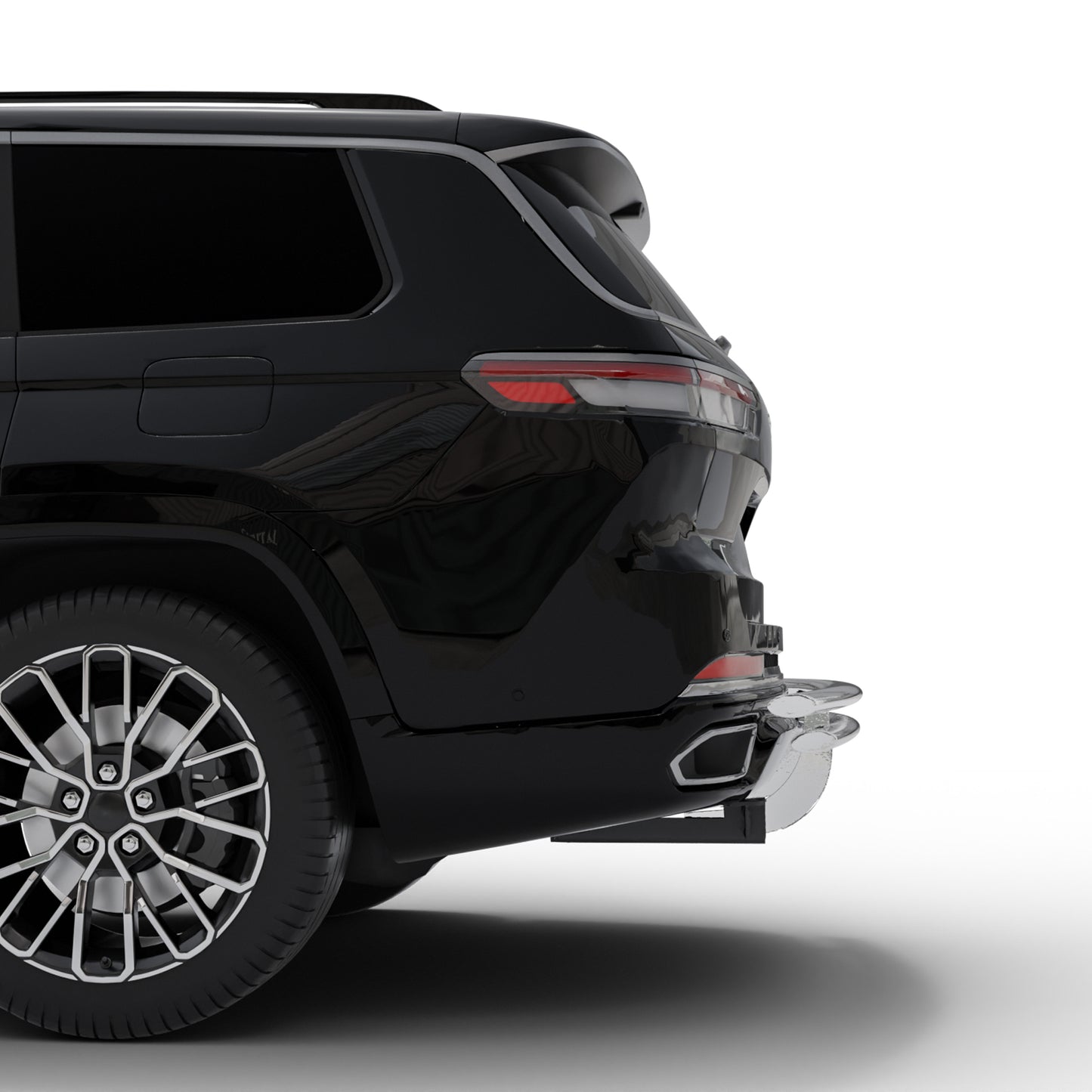 Vanguard Stainless Steel Rear Guards Rear Bumper Guards Bumper Guard for 2021-2024 jeep grand cherokee l