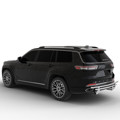Vanguard Stainless Steel Rear Guards Rear Bumper Guards Bumper Guard for 2021-2024 jeep grand cherokee l