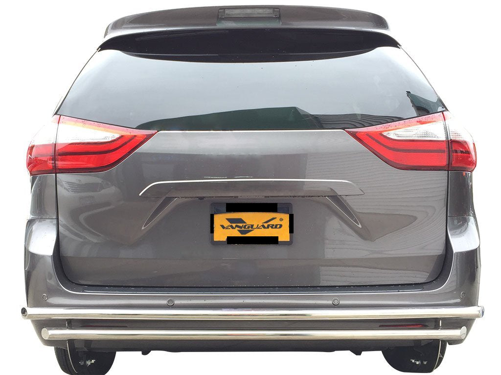 Vanguard Stainless Steel Rear Guards Rear Bumper Guards Bumper Guard for 2021-2025 toyota sienna