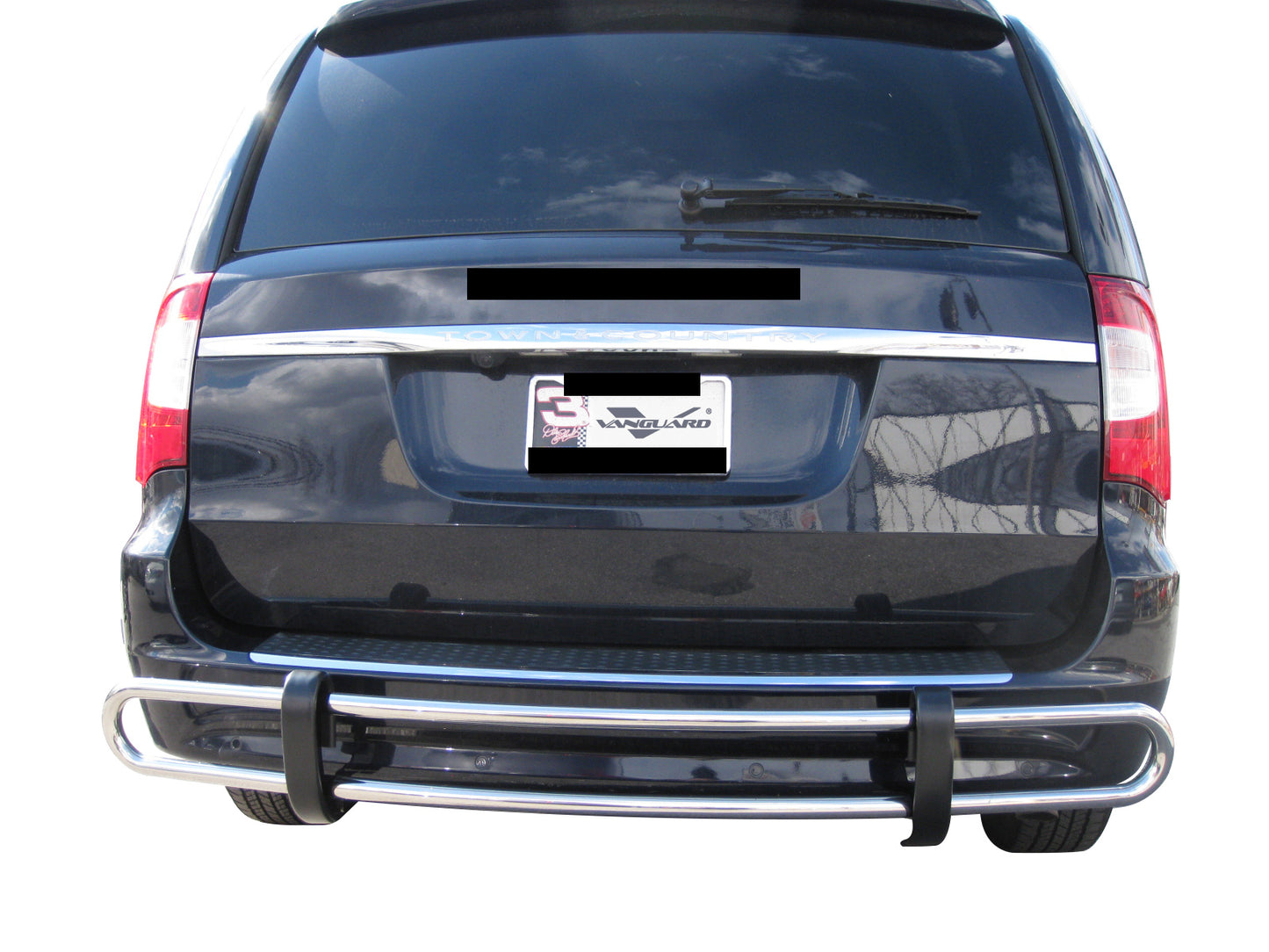 Vanguard Stainless Steel Rear Guards Rear Bumper Guards Bumper Guard for 2008-2020 dodge grand caravan nan