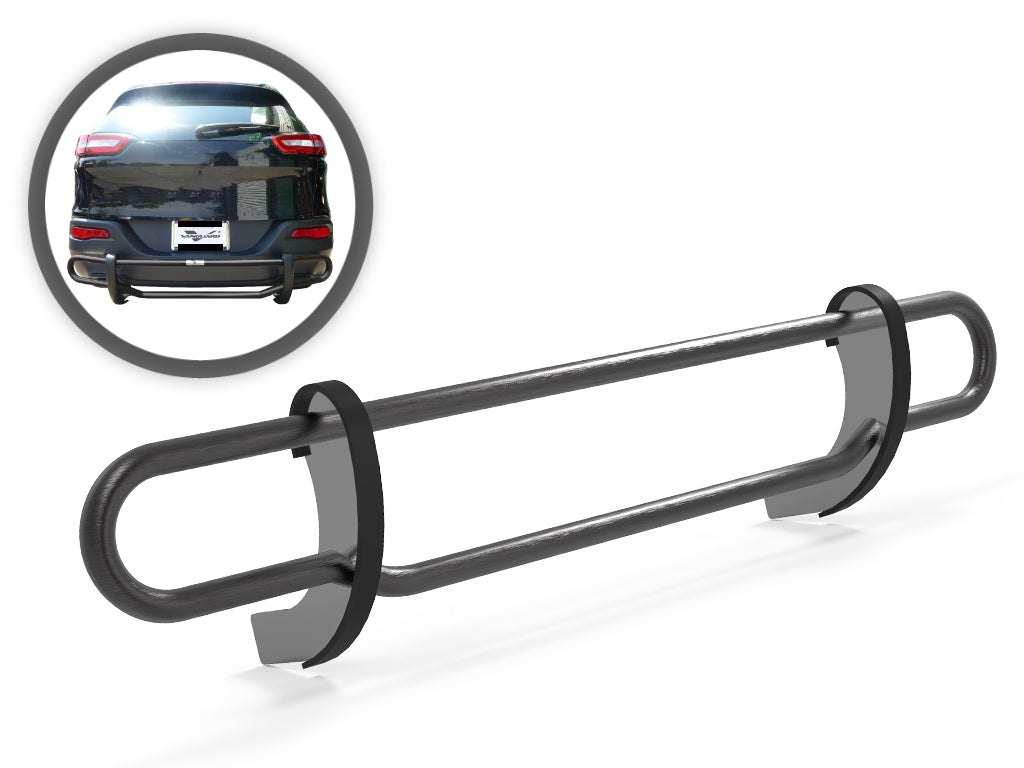 Vanguard Black Powdercoat Rear Guards Rear Bumper Guards Bumper Guard for 2014-2023 jeep cherokee nan