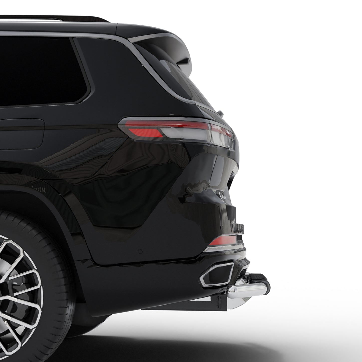 Vanguard Stainless Steel Rear Guards Rear Bumper Guards Bumper Guard for 2021-2024 jeep grand cherokee l