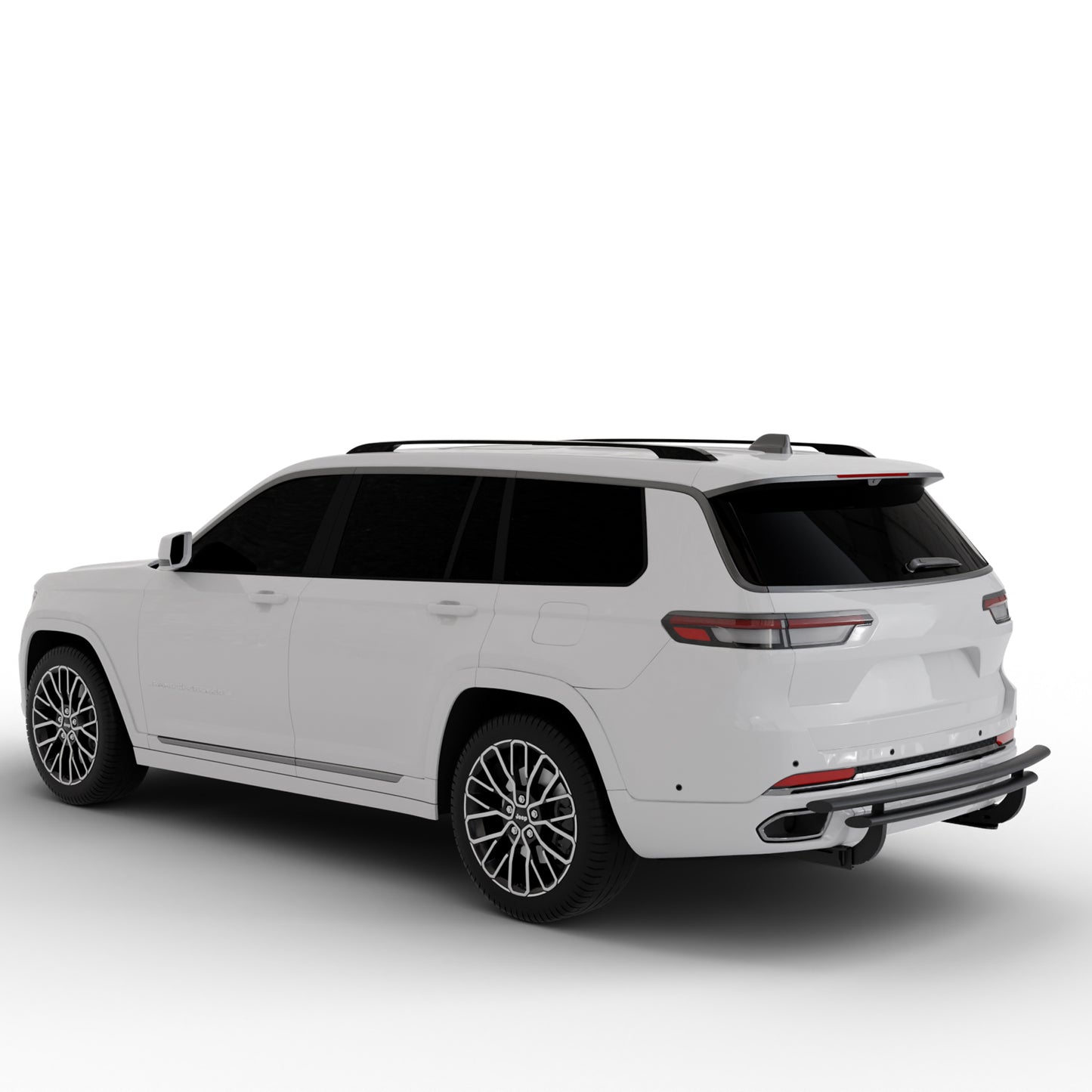 Vanguard Black Powdercoat Rear Guards Rear Bumper Guards Bumper Guard for 2021-2024 jeep grand cherokee l