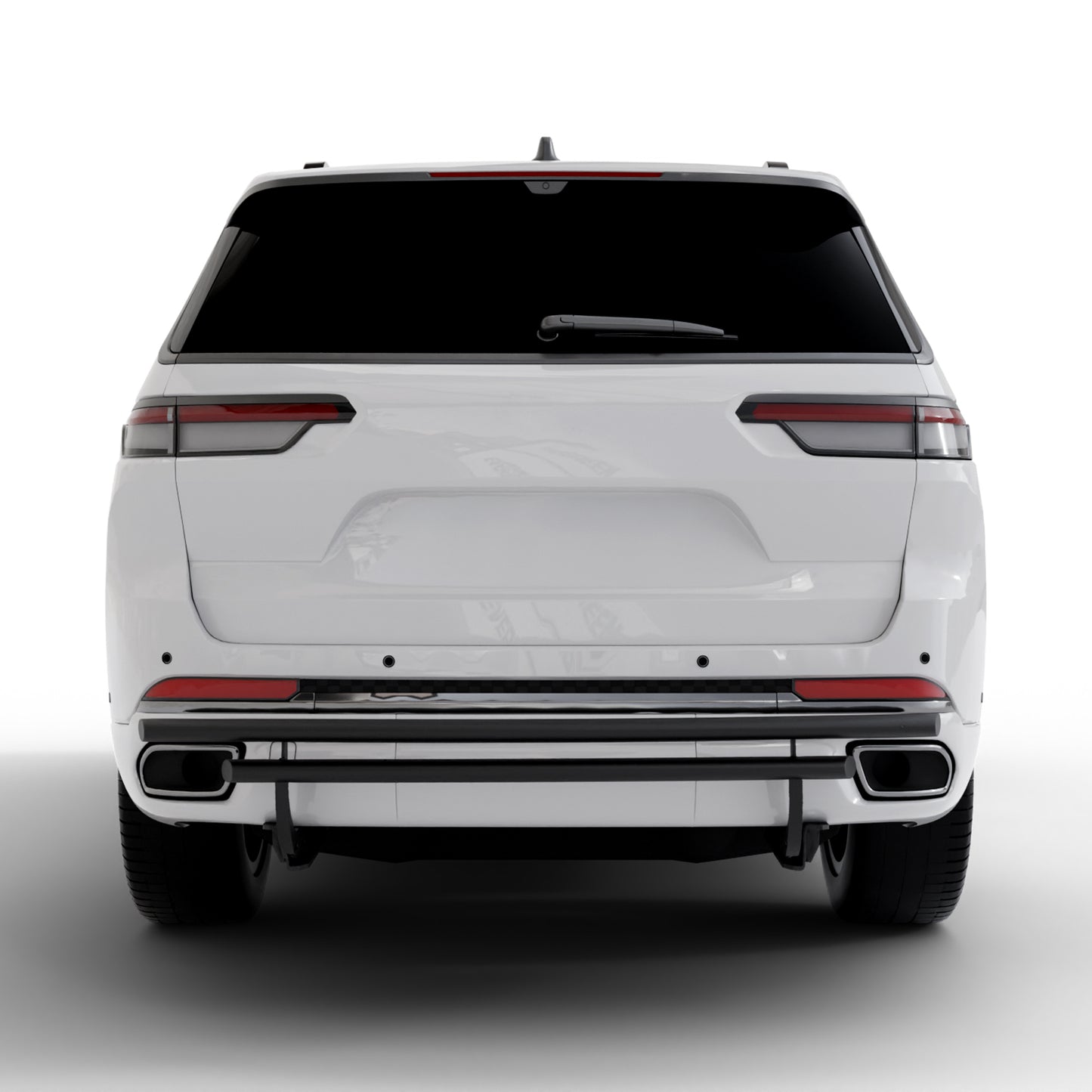 Vanguard Black Powdercoat Rear Guards Rear Bumper Guards Bumper Guard for 2021-2024 jeep grand cherokee l