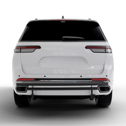 Vanguard Black Powdercoat Rear Guards Rear Bumper Guards Bumper Guard for 2021-2024 jeep grand cherokee l