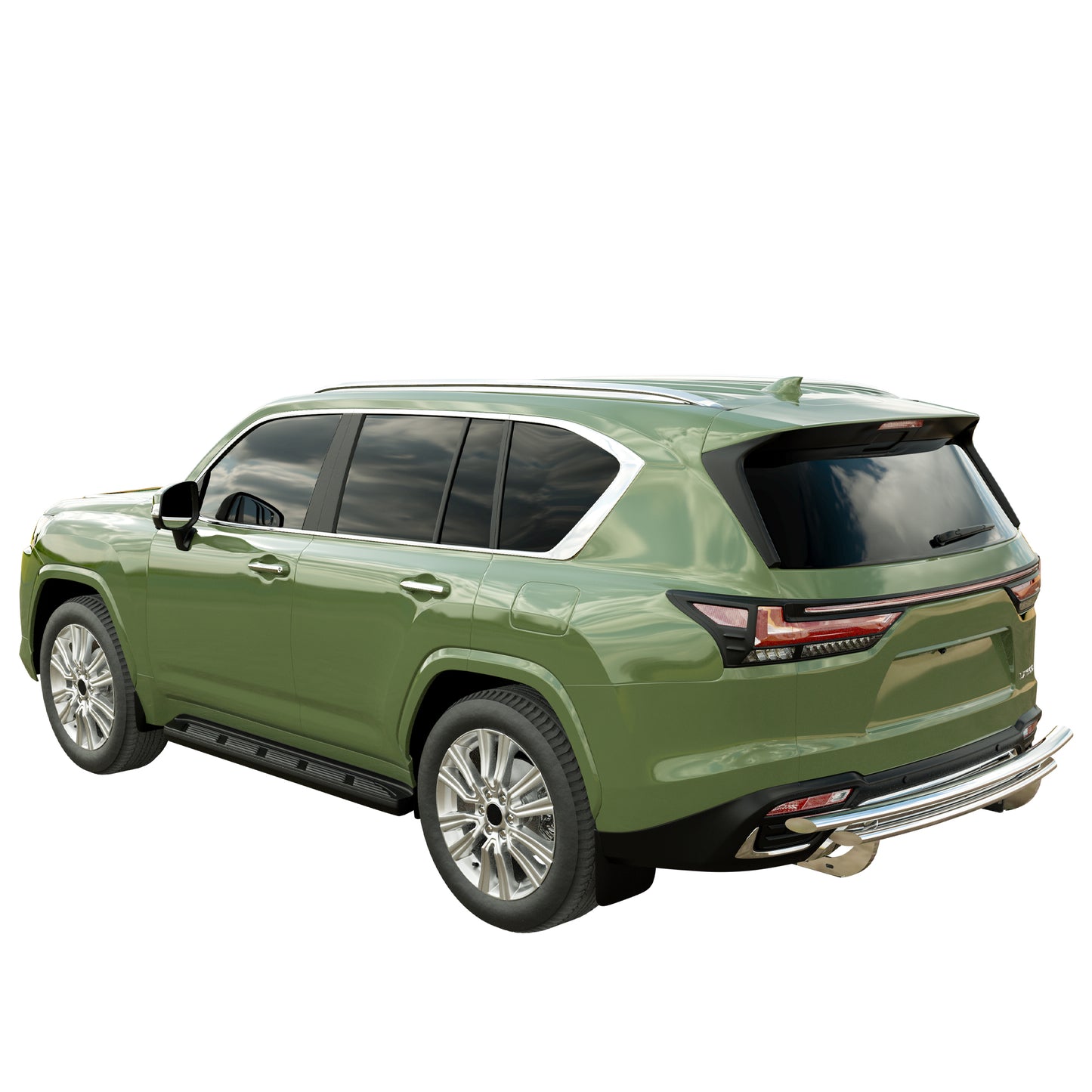 Vanguard Stainless Steel Rear Guards Rear Bumper Guards Bumper Guard for 2022-2024 lexus lx600