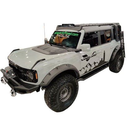 Vanguard Black Powdercoat Roof & Hitch Accessories Roof Racks Roof Rack for 2021-2024 ford bronco