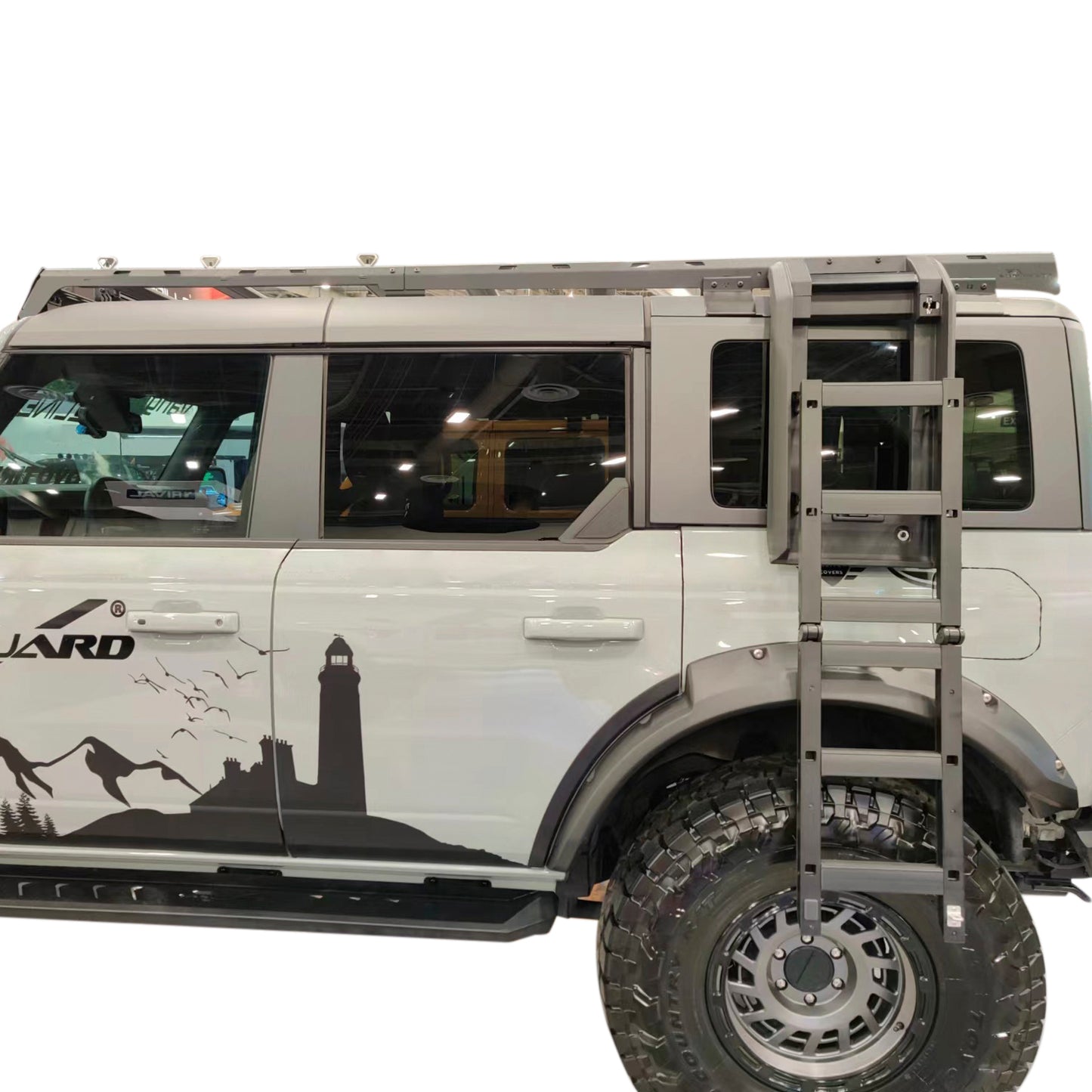 Vanguard Black Powdercoat Roof & Hitch Accessories Roof Racks Roof Rack for 2021-2024 ford bronco