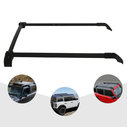 Vanguard Black Powdercoat Roof & Hitch Accessories Roof Racks Roof Rack for 2021-2024 ford bronco