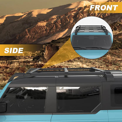 Vanguard Black Powdercoat Roof & Hitch Accessories Roof Racks Roof Rack for 2021-2024 ford bronco