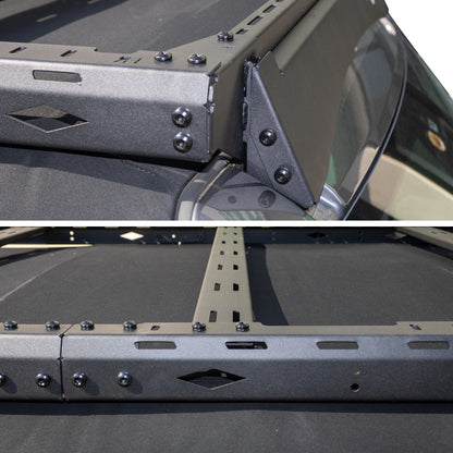 Vanguard Black Powdercoat Roof & Hitch Accessories Roof Racks Roof Rack for 2021-2024 ford bronco