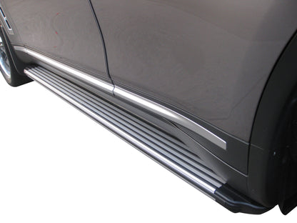 Vanguard Brushed Aluminum Side Steps & Running Boards Running Boards Running Board for 2014-2017 infiniti qx70 nan
