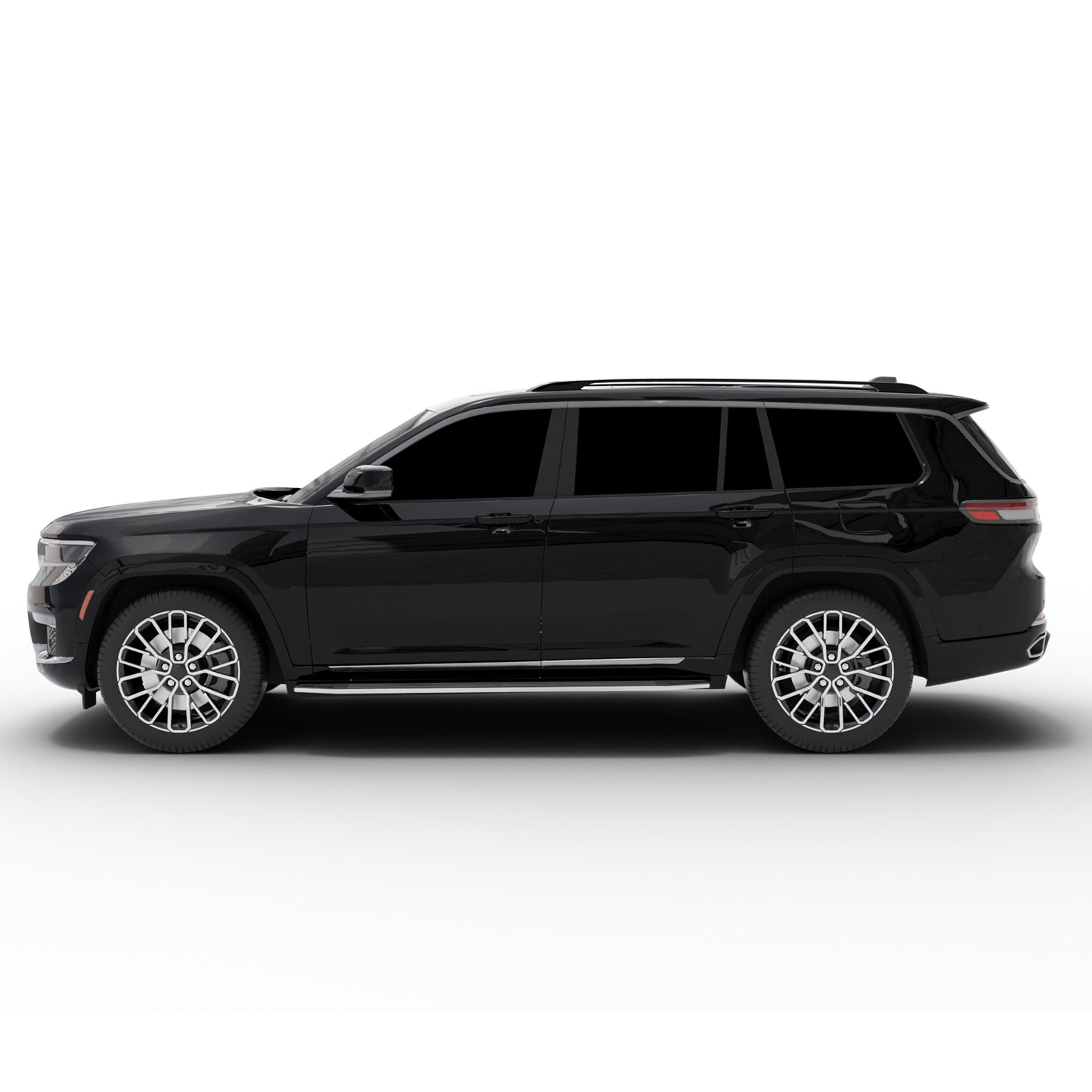 Vanguard Black Side Steps & Running Boards Running Boards Step Nerf Bar for 2021-2024 jeep grand cherokee l