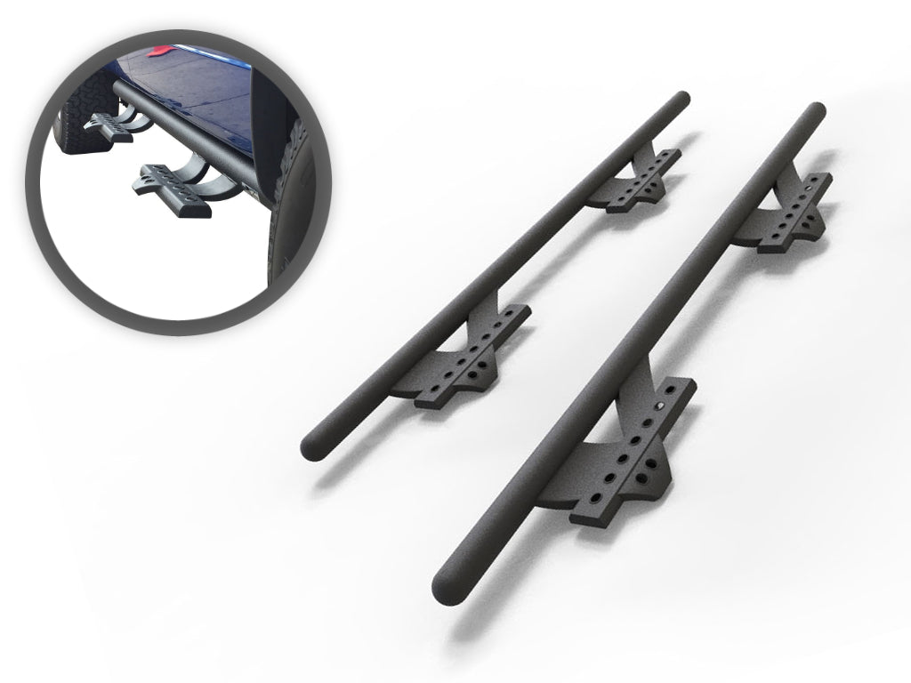 Vanguard Black Powdercoat Side Steps & Running Boards Side Steps Step Nerf Bar for 2015-2024 ford f-150 nan