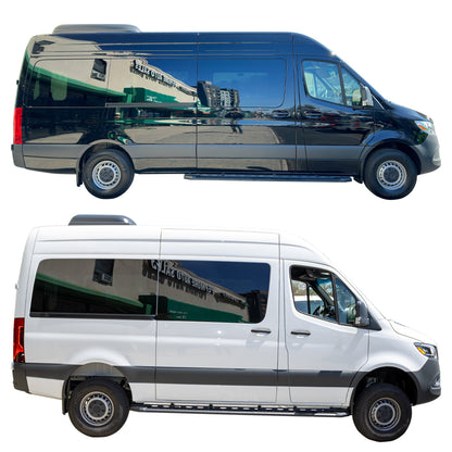 Vanguard Black Powdercoat Side Steps & Running Boards Running Boards Running Board for 2015-2024 ford transit-350 nan
