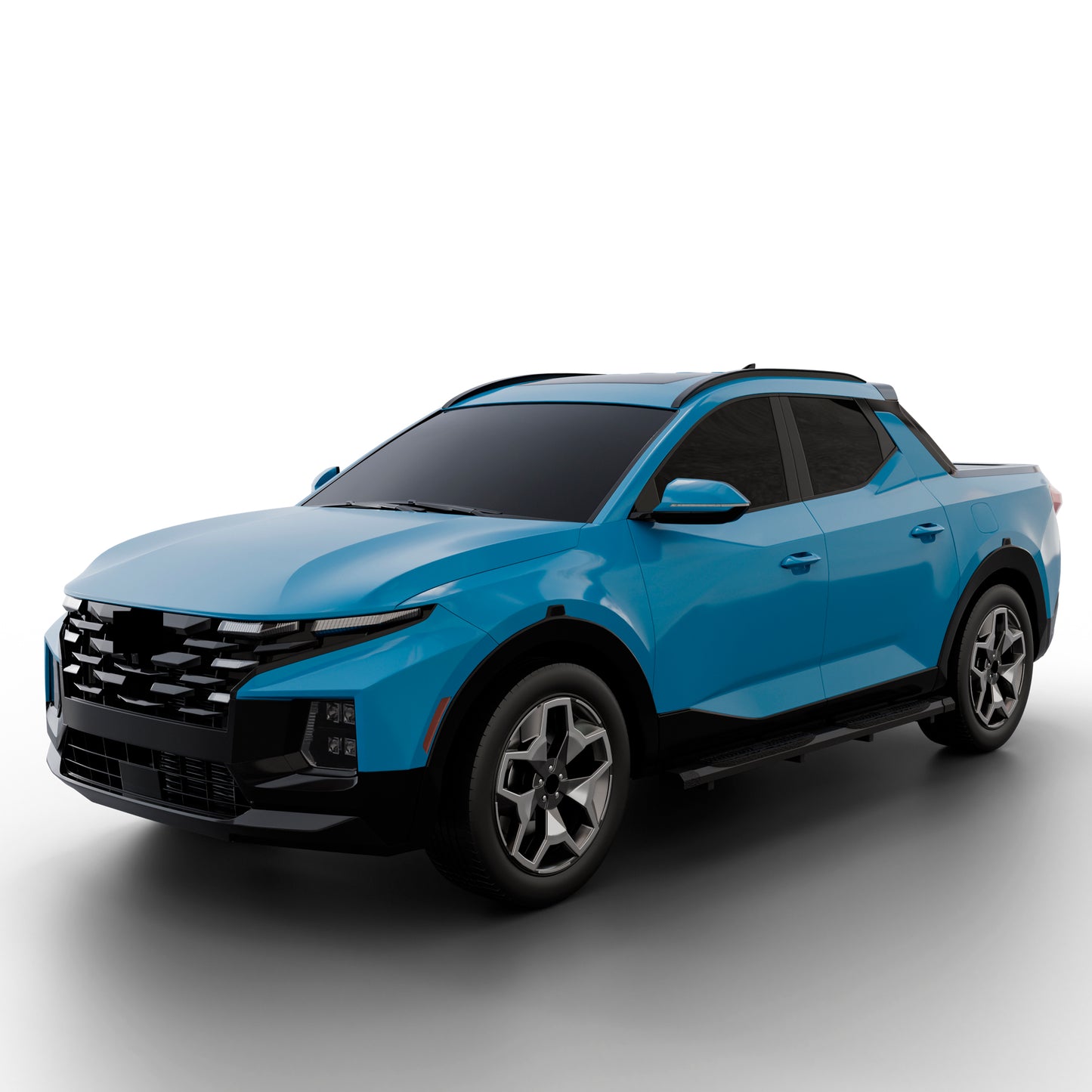 Vanguard Black Powdercoat Side Steps & Running Boards Running Boards Running Board for 2022-2024 hyundai santa cruz