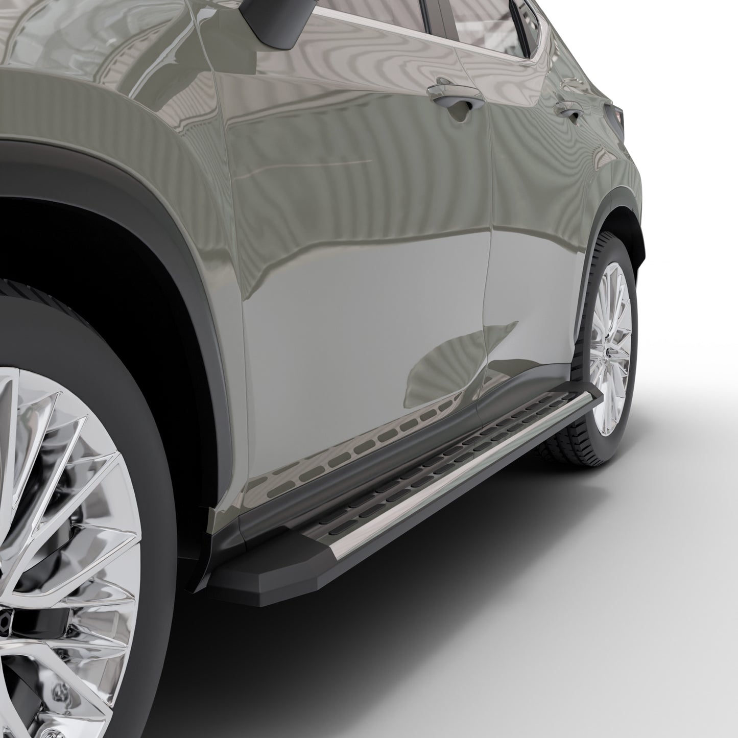 Vanguard Brushed Aluminum Side Steps & Running Boards Running Boards Step Nerf Bar for 2022-2024 lexus nx350