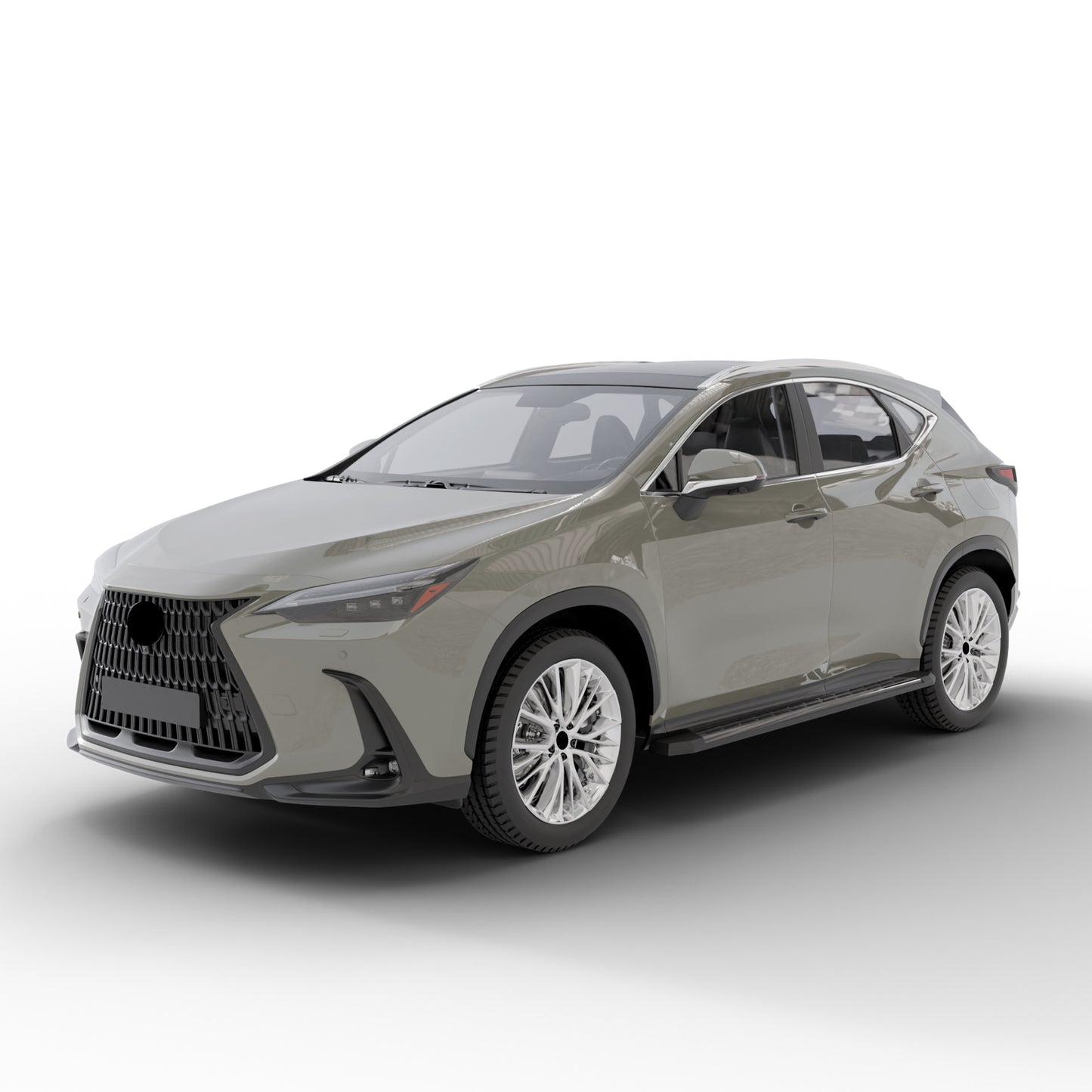 Vanguard Brushed Aluminum Side Steps & Running Boards Running Boards Step Nerf Bar for 2022-2024 lexus nx350