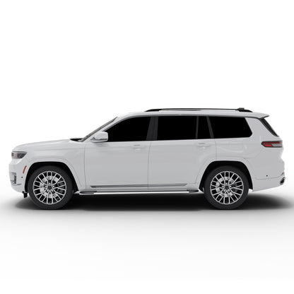 Vanguard Brushed Aluminum Side Steps & Running Boards Running Boards Running Board for 2021-2024 jeep grand cherokee l