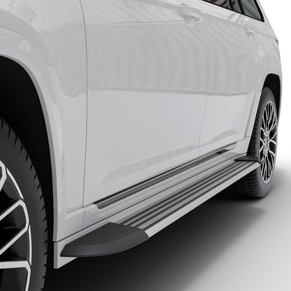 Vanguard Brushed Aluminum Side Steps & Running Boards Running Boards Running Board for 2022-2024 jeep grand cherokee