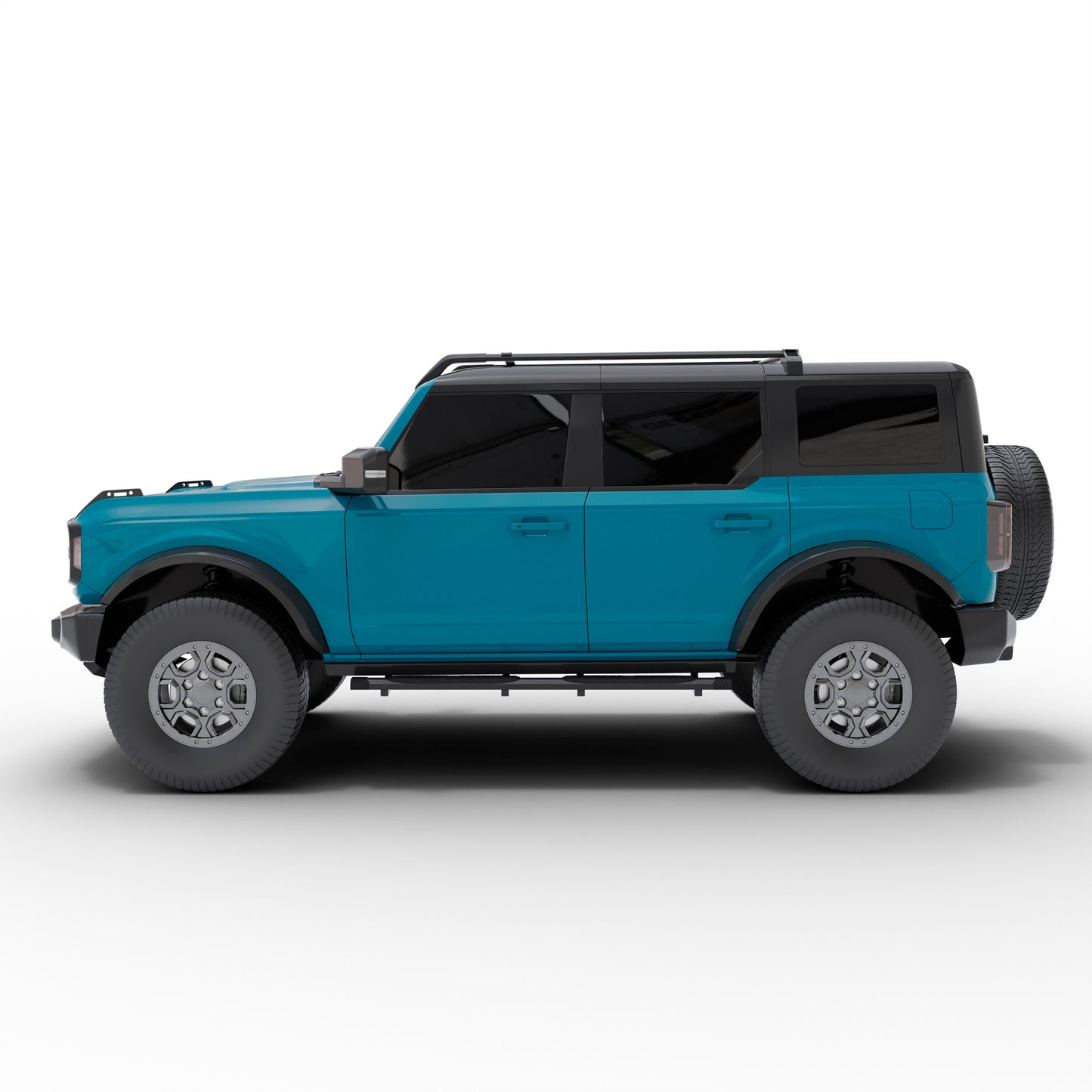 Vanguard Black Powdercoat Side Steps & Running Boards Running Boards Running Board for 2021-2024 ford bronco