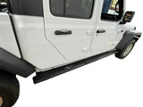 Vanguard Black Powdercoat Side Steps & Running Boards Side Steps Running Board for 2020-2024 jeep gladiator